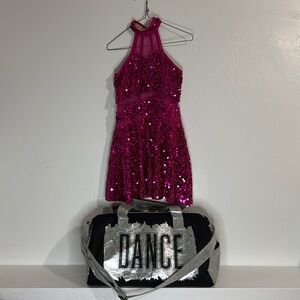 Justice Dance duffle bag & sequin dress dance bundle
